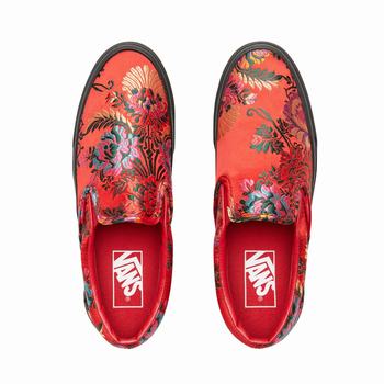 Damske Slip On Tenisky Vans Festival Satin Classic Červené/Čierne VA92SMJNO